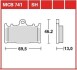 MCB741SH Тормозные колодки TRW підбір по vin на Brocar