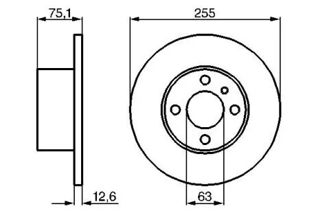 0986478032 Гальмівний диск BOSCH підбір по vin на Brocar