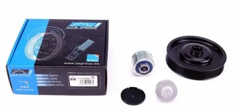 171031KSET Шкив коленвала + шкив генератора Renault Megane/Scenic 1.9dCi 01- (7PK) (в комплекте с болтом) IJS GROUP подбор по vin на Brocar