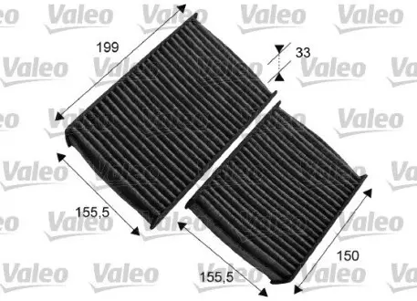715557 Фільтр салону вугільний VALEO підбір по vin на Brocar