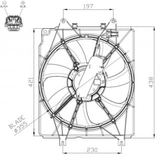 47934 WENTYLATOR CHŁODNICY HONDA CR-V 1.5/2.4 17- NRF підбір по vin на Brocar