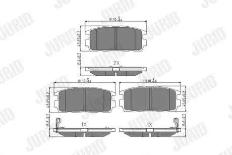 573386J Комплект тормозных колодок, дисковый тормоз JURID подбор по vin на Brocar