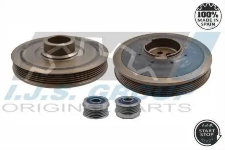 171236KIT Шків колінвалу MINI Cooper (N47N) 1.6D/2.0D 09-16 (ком-т шків 17-1236 + муфта 30-1298) IJS GROUP підбір по vin на Brocar