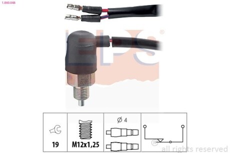 1860048 Выключатель, фара заднего хода EPS подбор по vin на Brocar