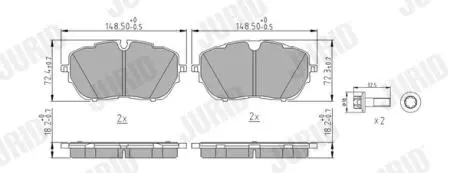 573697J KLOCKI HAM./PRZ/ PEUGEOT 308 14- JURID подбор по vin на Brocar