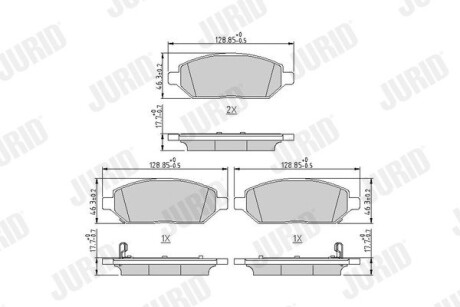 573805J KLOCKI HAM./PRZ/ OPEL KARL 15- JURID підбір по vin на Brocar