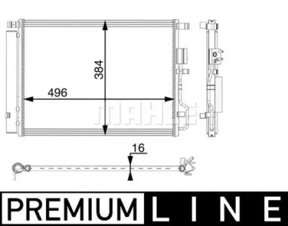 AC61000P CHŁODNICA KLIMY HYUNDAI TUCSON MAHLE / KNECHT підбір по vin на Brocar