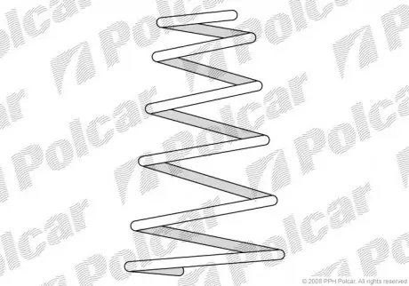 ST346108 Пружина FIAT PUNTO I 93- POLCAR підбір по vin на Brocar