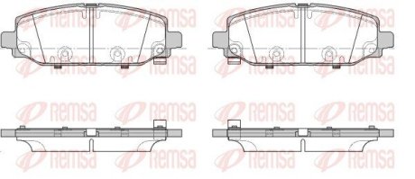 184402 Колодки гальмівні дискові (комплект 4 шт) REMSA підбір по vin на Brocar