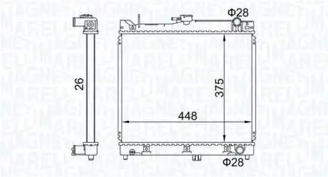 350213192700 Chłodnica MAGNETI MARELLI підбір по vin на Brocar