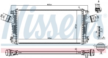 961543 Радіатор наддуву NISSENS підбір по vin на Brocar