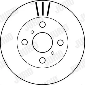 562169JC TARCZA HAM./PRZ/ TOYOTA YARIS 1,0-1,3 16 V 99- @235X18 JURID підбір по vin на Brocar