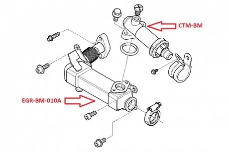 EGRBM010A Радіатор EGR NTY підбір по vin на Brocar
