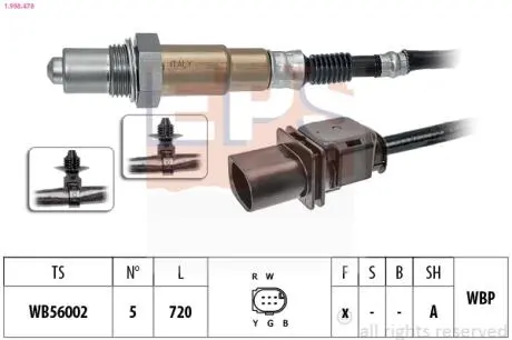 1998478 Sonda lambda.. EPS підбір по vin на Brocar