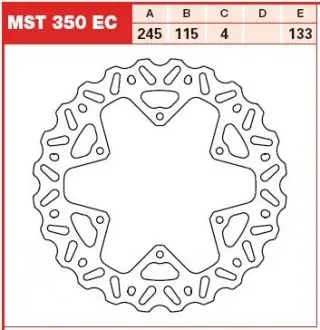 MST350EC Гальмівний диск TRW підбір по vin на Brocar