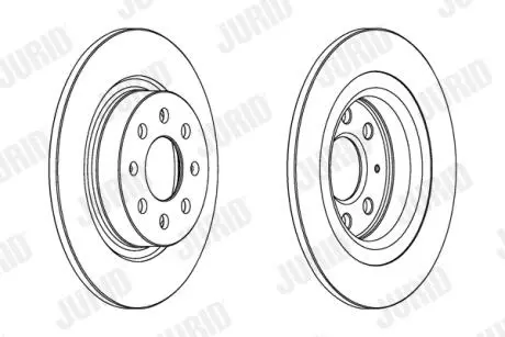562305JC TARCZA HAM./TYŁ/ FIAT GRANDE PUNTO 1,9JT D 05- @264X10 4 OTWORY JURID подбор по vin на Brocar