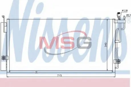 94823 Радіатор кондиціонера NISSENS підбір по vin на Brocar