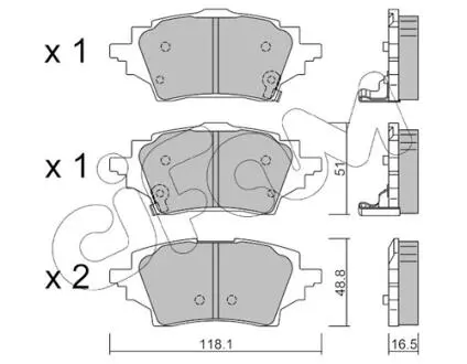 82212280 KLOCKI HAMULC. TOYOTA COROLLA 19- TYŁ CIFAM підбір по vin на Brocar