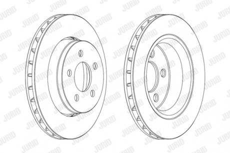 563041JC Гальмівний диск JURID підбір по vin на Brocar