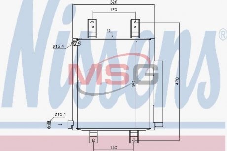 940554 Конденсатор, Кондиціонер 940554 NISSENS NISSENS підбір по vin на Brocar