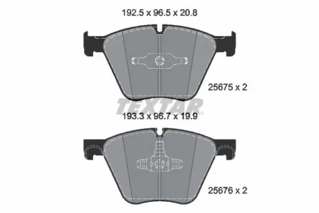 2567501 Колодки гальмівні дискові передні BMW 7-SERIES 09-, 08-, 6-SERIES 11-, 6-SERIES 11-, 5-SERIES 10-, 5-SERIES 11-, 10-, 5 GRAN TURISMO 09- TEXTAR підбір по vin на Brocar