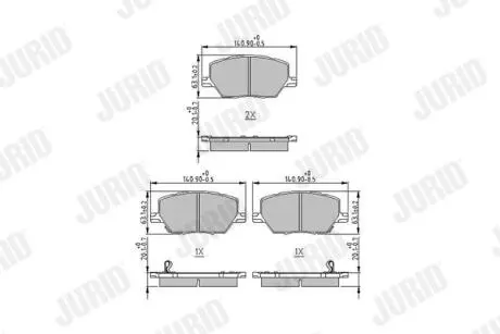 573610J Комплект тормозных колодок JURID подбор по vin на Brocar