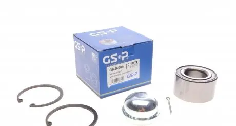 GK3600A Підшипник маточини (передньої) Opel Corsa C 1.2-1.7 00-/Combo 1.2-1.7 01-/Meriva 1.6-1.8 00-10 (к-кт) GSP підбір по vin на Brocar