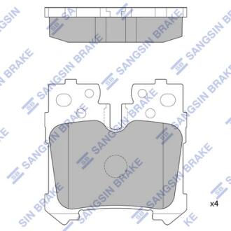 SP2301 Колодки тормозные дисковые Hi-Q (SANGSIN) підбір по vin на Brocar