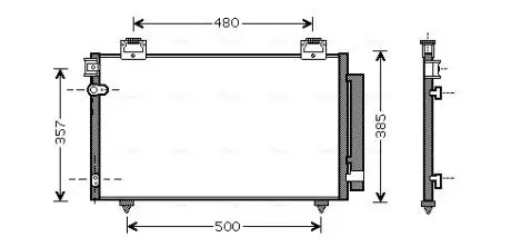 TO5392D Радіатор кондиц. FP70K482 AVA COOLING підбір по vin на Brocar