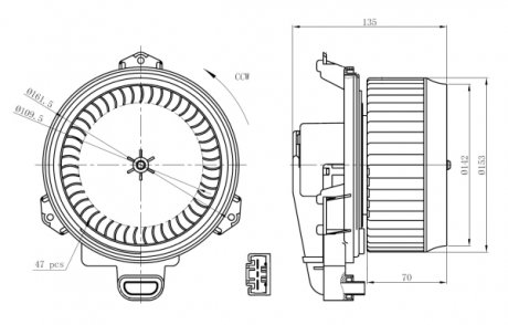 34296 DMUCHAWA TOYOTA NRF підбір по vin на Brocar