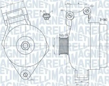 063731925010 ALTERNATOR FORD MAGNETI MARELLI підбір по vin на Brocar