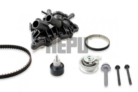 PK06870 Комплект ГРМ + помпа VW Caddy IV/Passat/Golf 1.4 TSi/TGI 15- (10x87z)(+ ремінь помпи) HEPU підбір по vin на Brocar