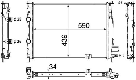 CR1075000S CHŁODNICA NISSAN QASHQAI +2 1,5DCI 07- MAHLE / KNECHT підбір по vin на Brocar