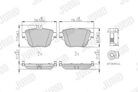 573845J KLOCKI HAM./TYŁ/ MERCEDES-BENZ E-CLASS E 350 D 18- JURID підбір по vin на Brocar