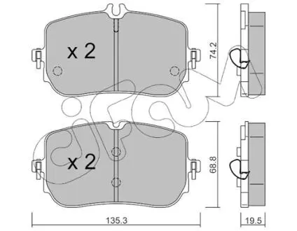 82212680 KLOCKI HAMULC. MERCEDES W177 A-KLASA 18- PRZÓD CIFAM підбір по vin на Brocar
