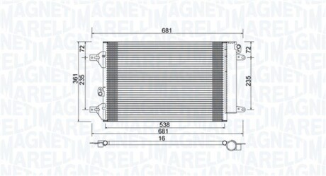 350203910000 Skraplacz FORD GALAXY (WGR), VW SHARAN -10 MAGNETI MARELLI підбір по vin на Brocar