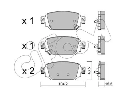 82212380 KLOCKI HAMULC. MAZDA 3 (BM,BN) 13- TYŁ CIFAM подбор по vin на Brocar