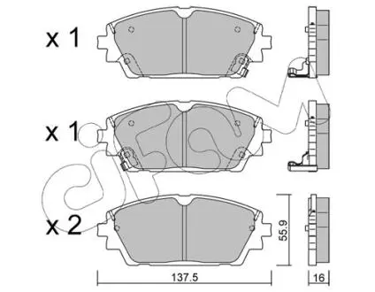 82212370 KLOCKI HAMULC. MAZDA 3 (BP) 18- PRZÓD CIFAM подбор по vin на Brocar