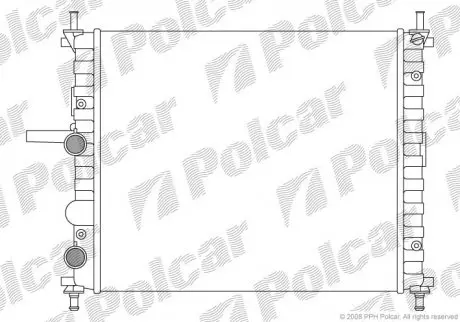 3065082 Радиатор двигателя BRAVA / BRAVO 95- / POLCAR підбір по vin на Brocar