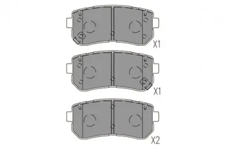 KBP3059 Колодки тормозные (задние) Hyundai Tucson 15-/Sonata 05-15/ix20/ix35/Kia Cerato/Sportage/Picanto 10- KAVO подбор по vin на Brocar