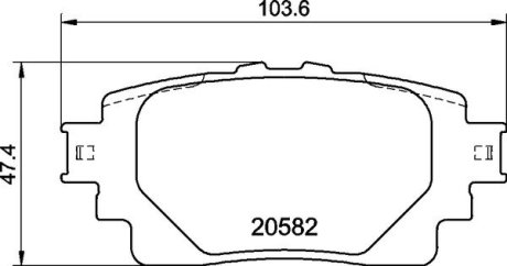 P83174 Колодки тормозные дисковые задние LEXUS UX (_AA1_, _AH1_, _MA1_) 10/18-> / TOYOTA (FAW) IZOA (_XA1_, _X10_) 06/18-> / TOYOTA (GAC) C-HR (MAXA1_) 06/18 BREMBO підбір по vin на Brocar