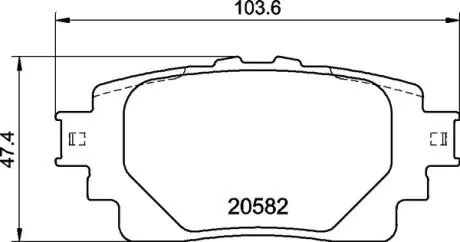 P83174 Колодки гальмівні дискові задні LEXUS UX (_AA1_, _AH1_, _MA1_) 10/18-> / TOYOTA (FAW) IZOA (_XA1_, _X10_) 06/18-> / TOYOTA (GAC) C-HR (MAXA1_) 06/18 BREMBO підбір по vin на Brocar