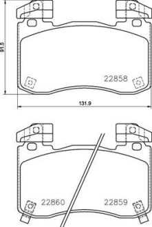 P30113 Колодки тормозные дисковые /комплект 4 шт/ BREMBO подбор по vin на Brocar