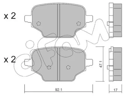 82212450 KLOCKI HAMULC. OPEL COMBO 18- TYŁ CIFAM подбор по vin на Brocar