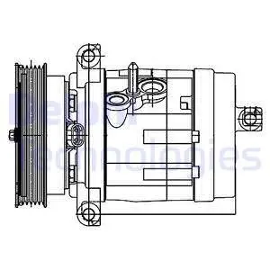 TSP0155984 Компресор кондиціонера CHEVROLET DELPHI підбір по vin на Brocar