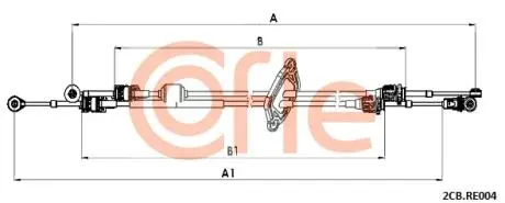 2CBRE004 Трос КПП Renault Master 2.3dCi (FWD) 11- COFLE підбір по vin на Brocar