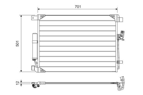 822605 CHŁODNICA KLIMATYZACJI NISSAN VALEO підбір по vin на Brocar