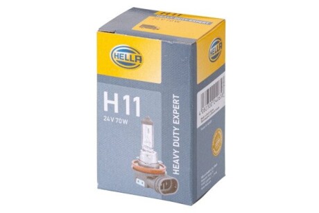 8GH008358251 Автолампа Behr Hella 8GH008358251 Heavy Duty H11 PGJ19-2 70 W прозора HELLA підбір по vin на Brocar