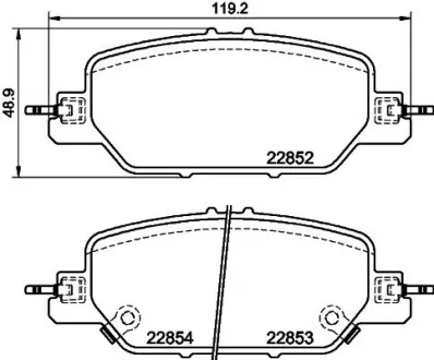 8DB355039191 Колодки гальмівні (задні) Honda CR-V V 17- HELLA підбір по vin на Brocar