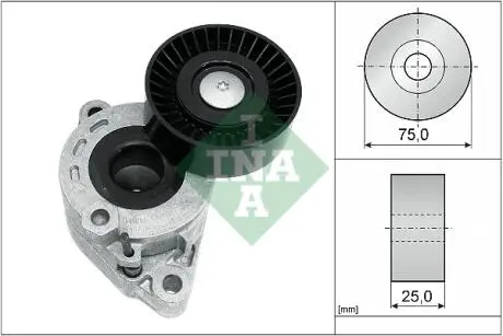 534072110 Натяжник ременя генератора Mitsubishi Outlander 3.0 06-12 (75x25) INA підбір по vin на Brocar